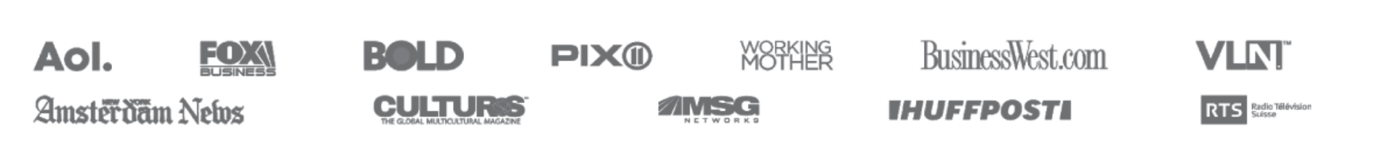 Médias qui ont parlé de Traciana Graves : AOL, Fox Business, BOLD, PIX11, Working Mother, BusinessWest.com, VLN, Amsterdam News, Cultura, MSG Networks, HuffPost, RTS